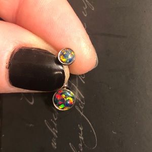 Anatometal 14g Black Opal beveled navel